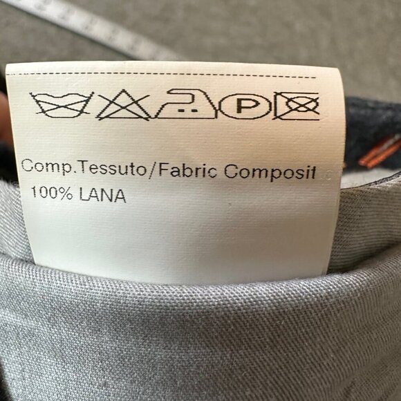 Vitale Barberis Canonico by Lawrence Covell 100% Wool Orange Stitching Pants - Picture 7 of 7